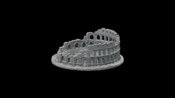 Colosseum Arena Ruin STL - Printable Landmark Desk Miniature 3d model