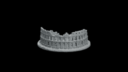 Colosseum Arena Ruin STL - Printable Landmark Desk Miniature 3d model