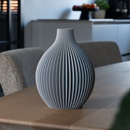 Vase LOUISE - Ribbed Spherical Vase 3d model