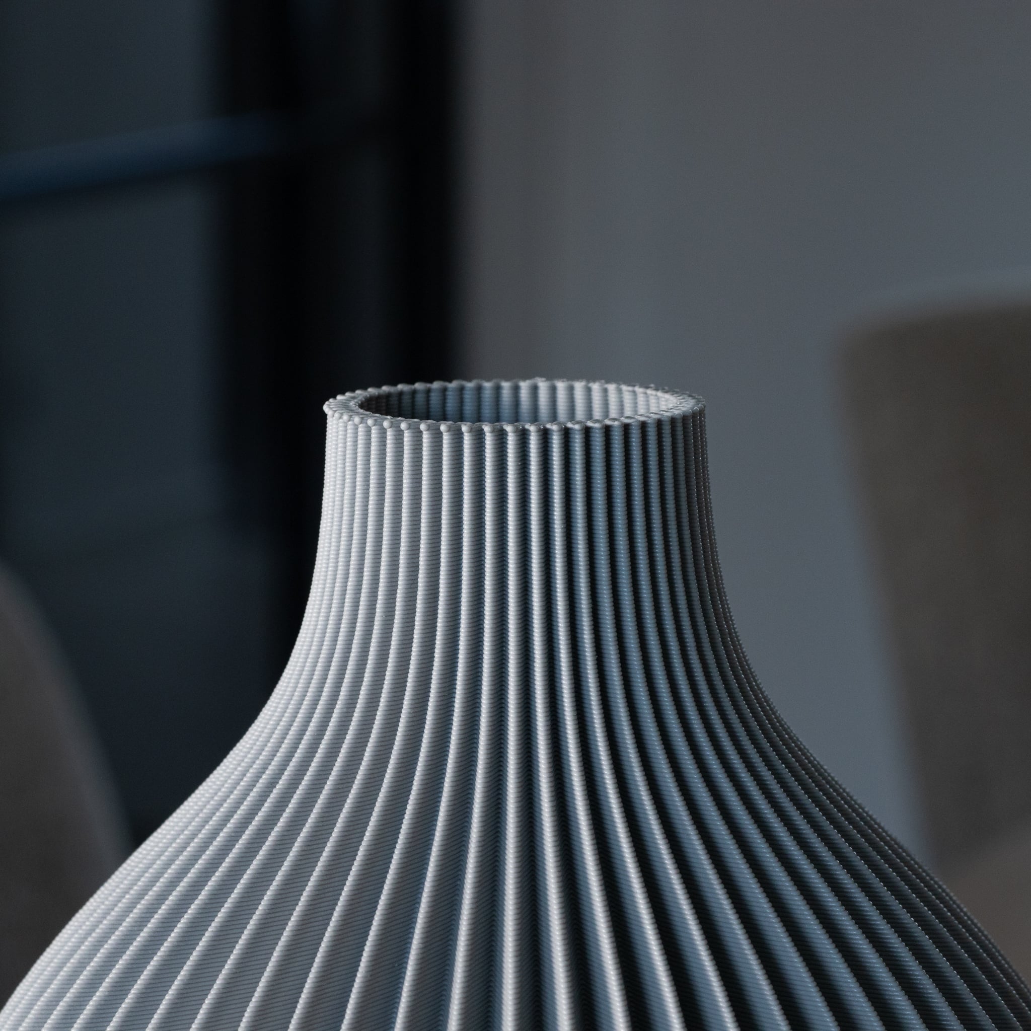 Vase LOUISE - Ribbed Spherical Vase 3d model