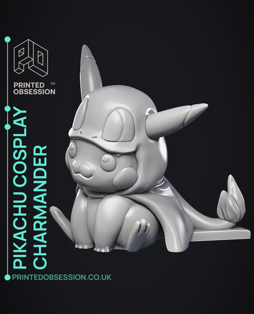Pikachu Cosplay as Charmander - Pokémon - Fan Art 3d model