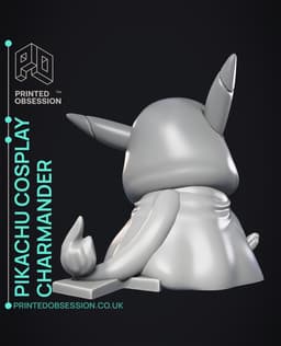 Pikachu Cosplay as Charmander - Pokémon - Fan Art 3d model