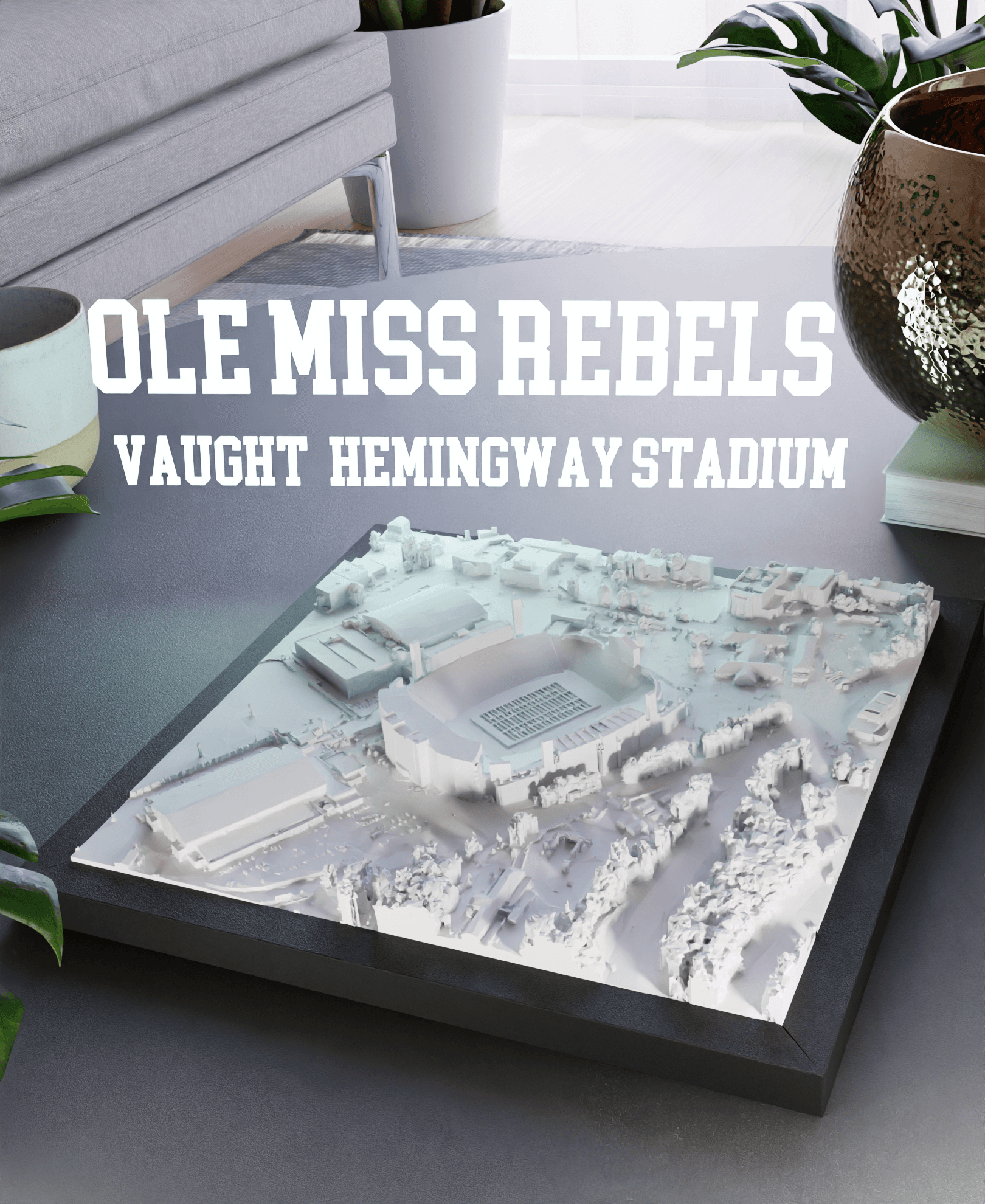 Ole Miss Rebels - Vaught-Hemingway Stadium 3d model