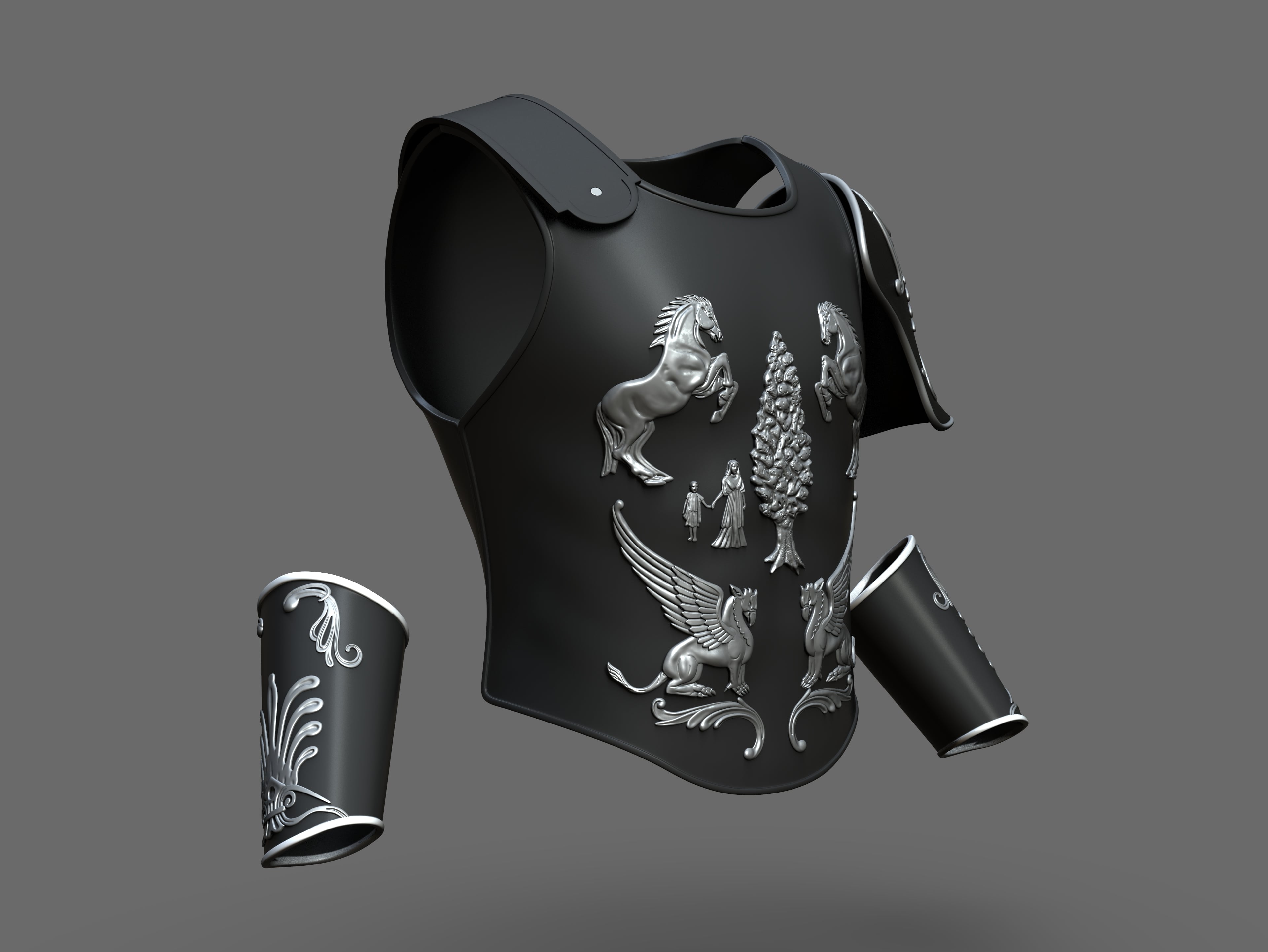 Maximus Gladiator Armor Set 3d model