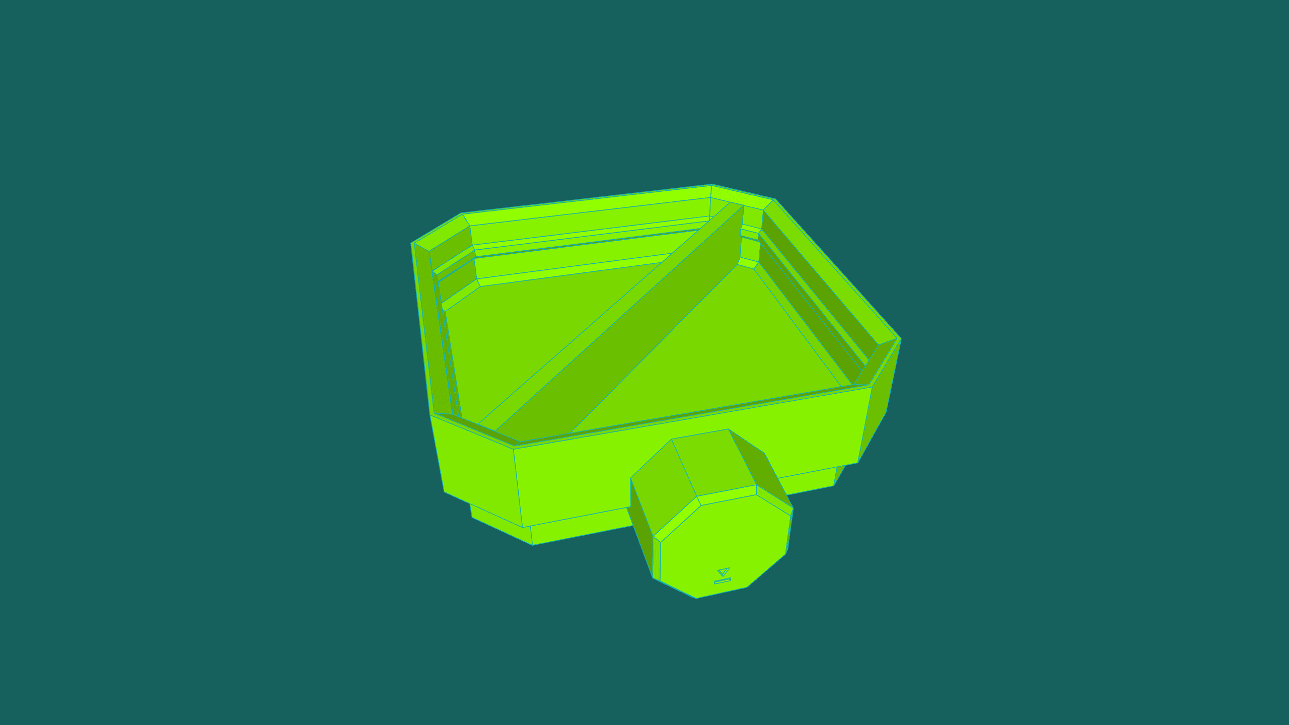 Remix of 1x1x0·25, Push Fit, No Base Holes, 1 Divide, Multigrid Bin 3d model