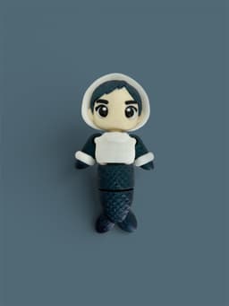 Kawaii (Cute) Winter Merman 3d model