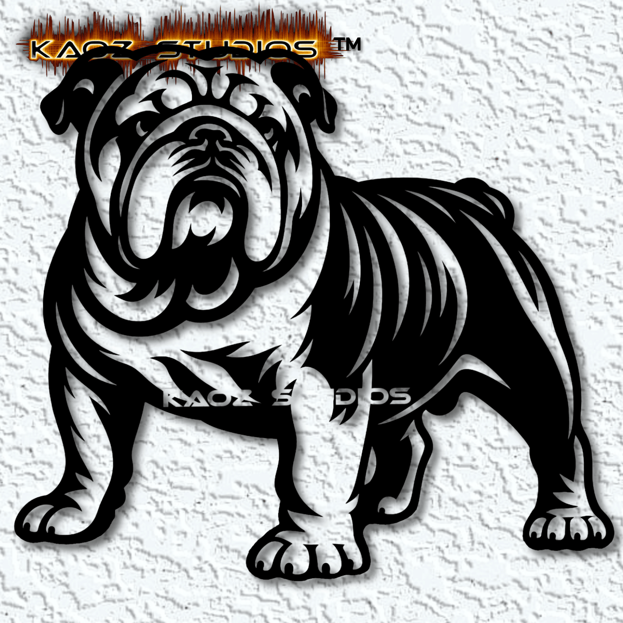 Bulldog wall art Bullie Wall decor Dog decoration 3d model