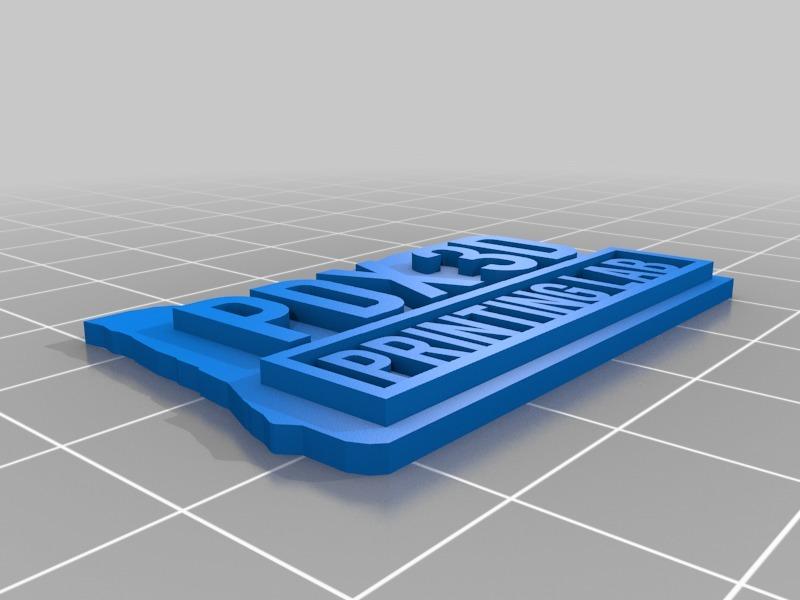 Portland 3D Printing Lab Keychain 3d model