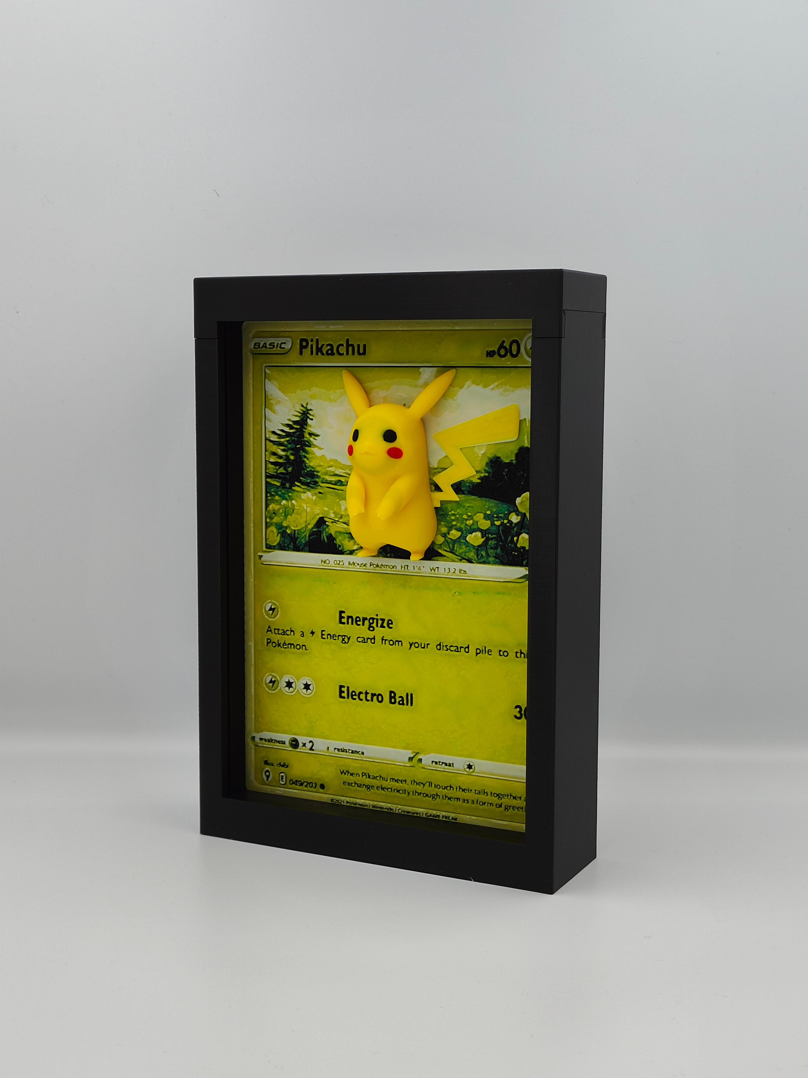 Pikachu Pokemon Card - Hueforge Wall Mountable Frame (TheCraftyMaker collab) Compatible 3d model