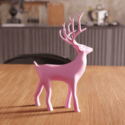 Geometric Deer Sculpture 3d model