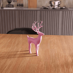 Geometric Deer Sculpture 3d model