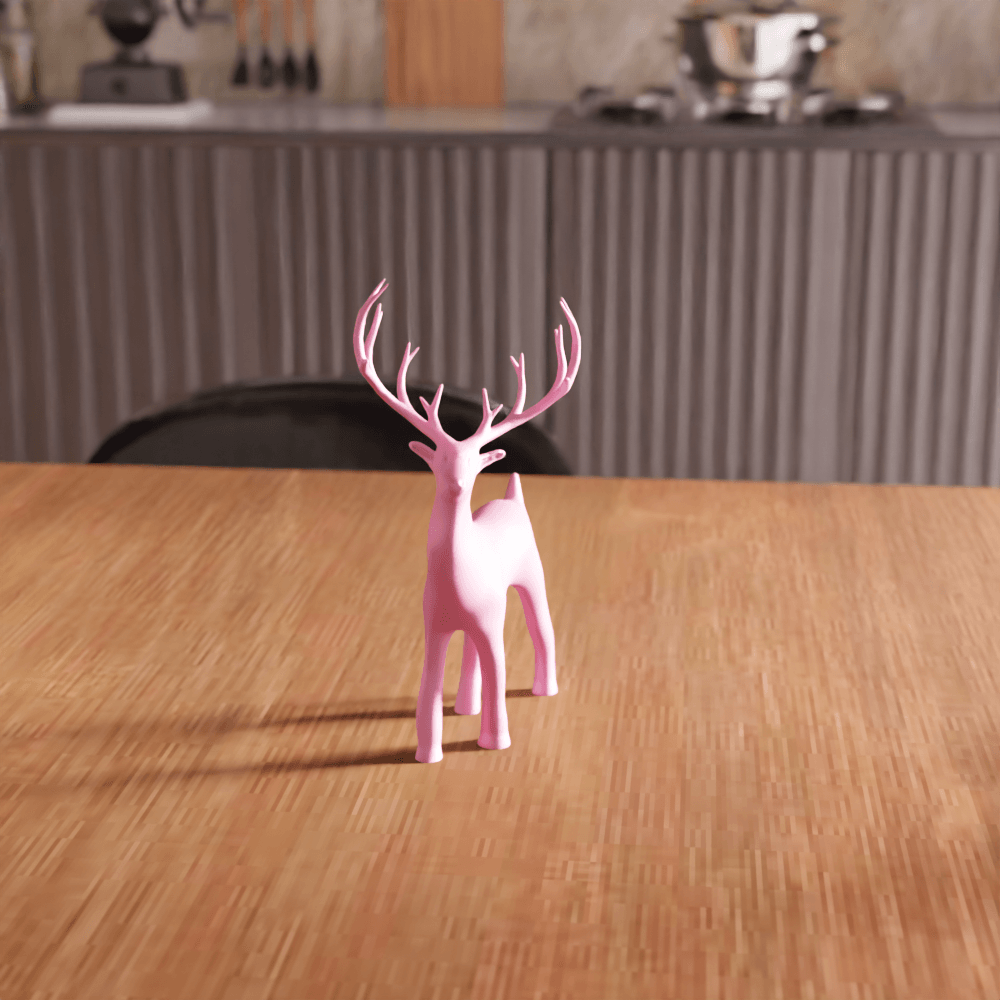 Geometric Deer Sculpture 3d model
