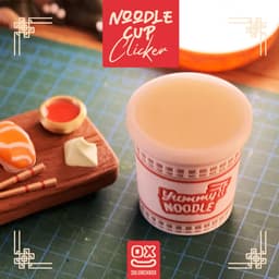 Noodle Cup Fidget Clicker - 90s Snack Desk Decoration 3d model