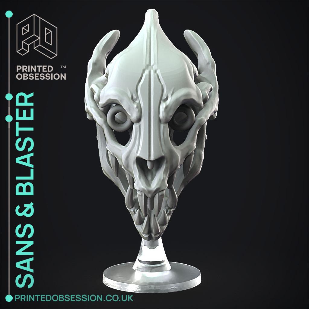 Sans & Gaster Blaster - Undertale - Fan Art 3d model