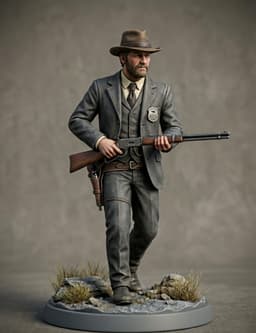 MINI LOOTS COLLECTIBLES: THE OLD WEST EDITION – THE LAWMEN PACK 3d model