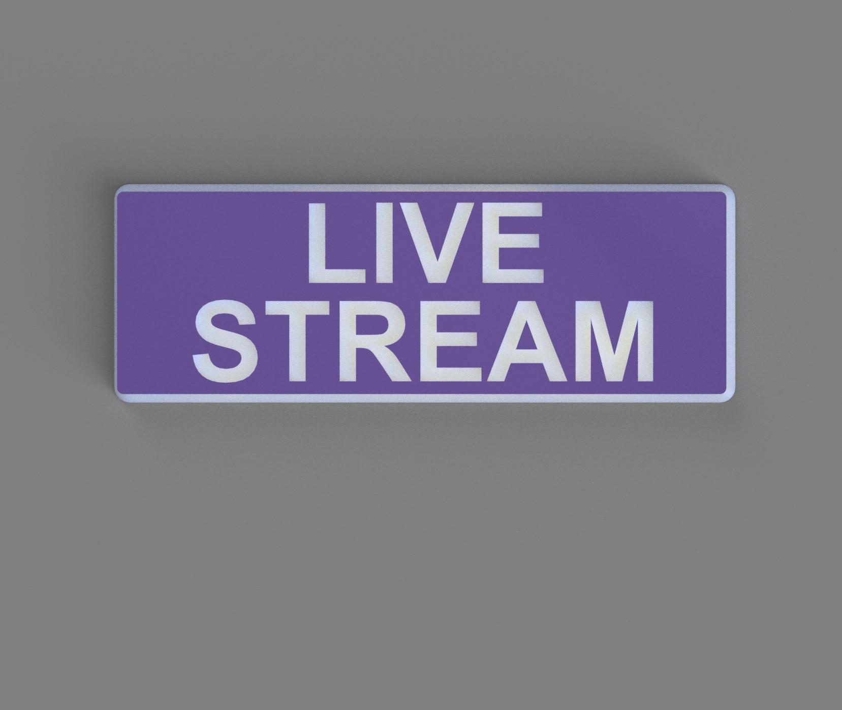 Live Stream Faceplate for LED Text Box 3d model