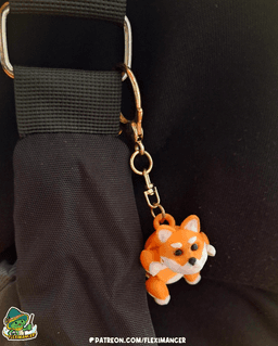 Shiba Dog | Flexi print-in-place + Keychain | Multicolor 3d model