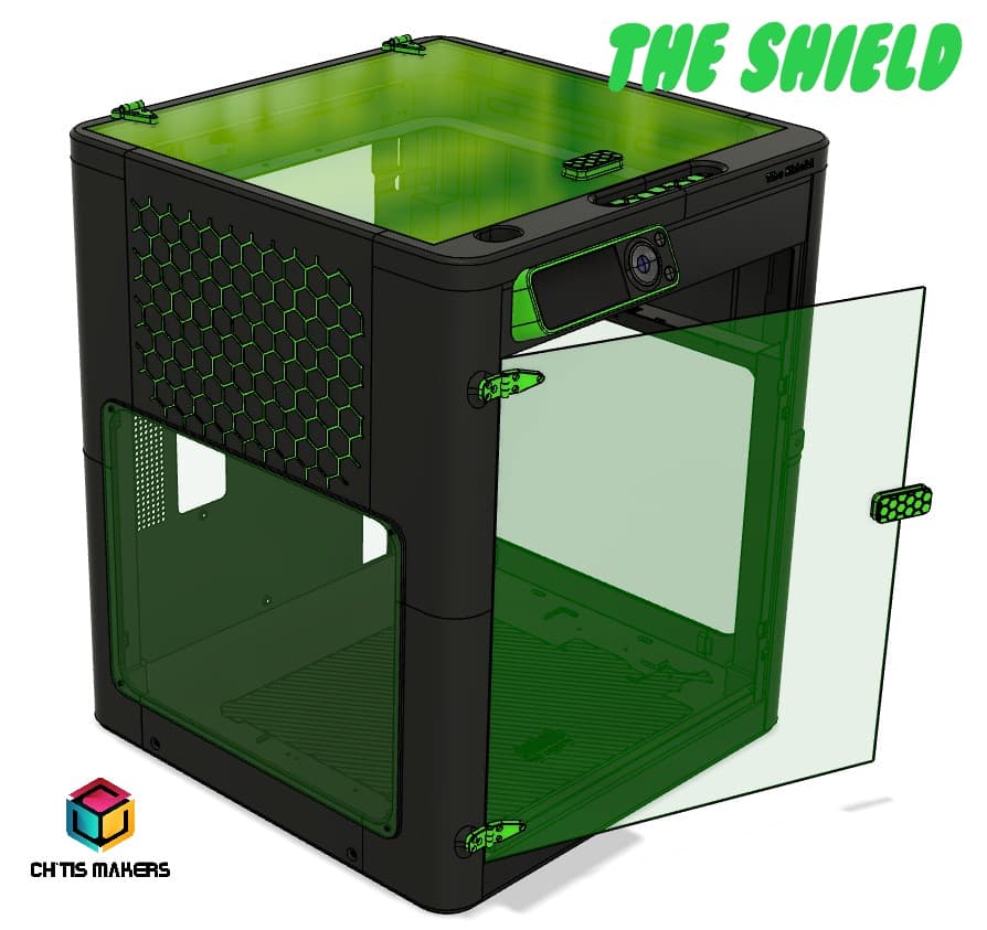 The Shield enclosure for Bambu lab P1P #ThangsBambuContest 3d model