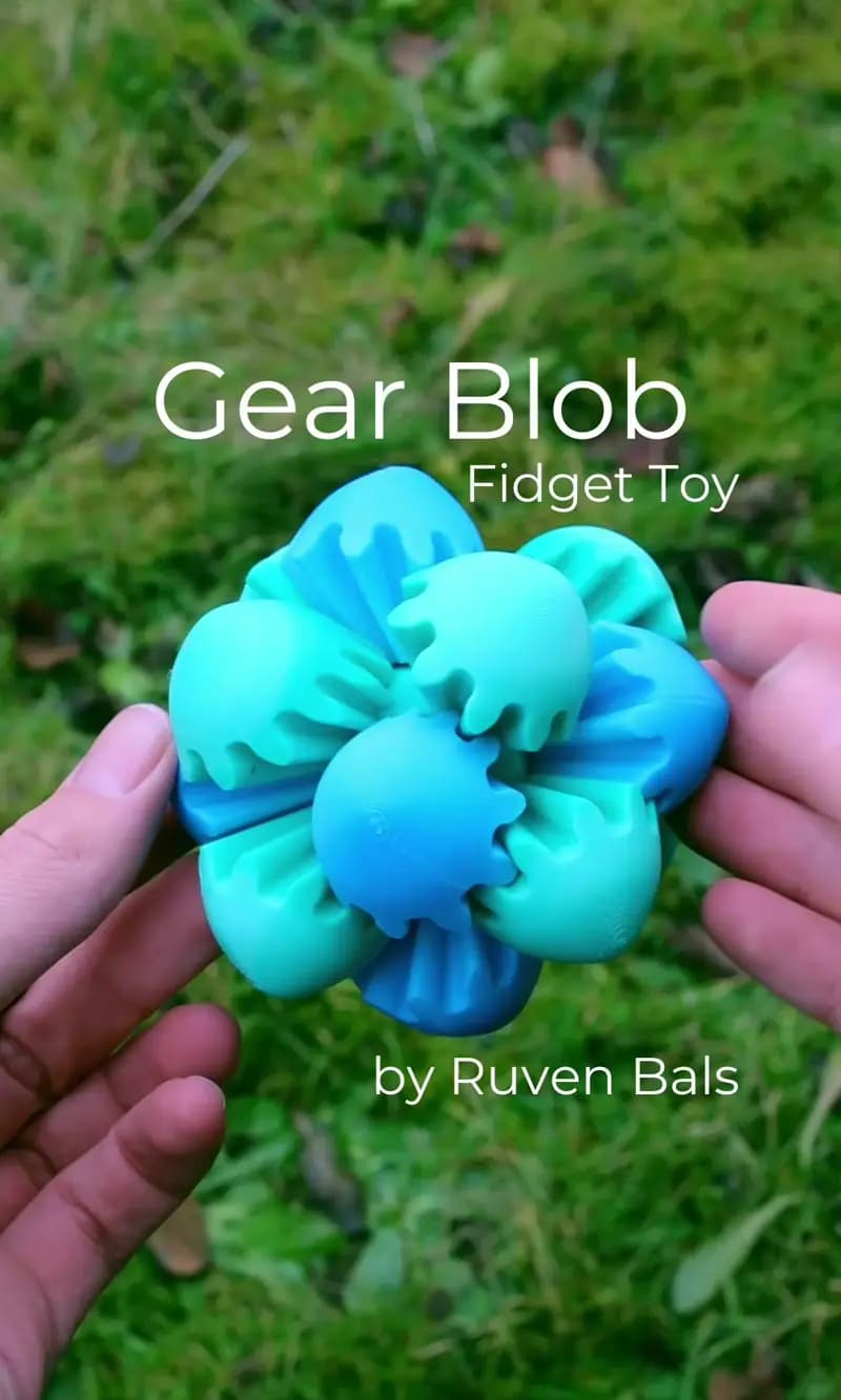 Gear Blob Fidget Toy 3d model