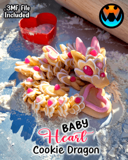 Baby Cookie Heart Dragon 3d model