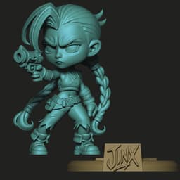 Jinx Chibi STL Figure 3d model