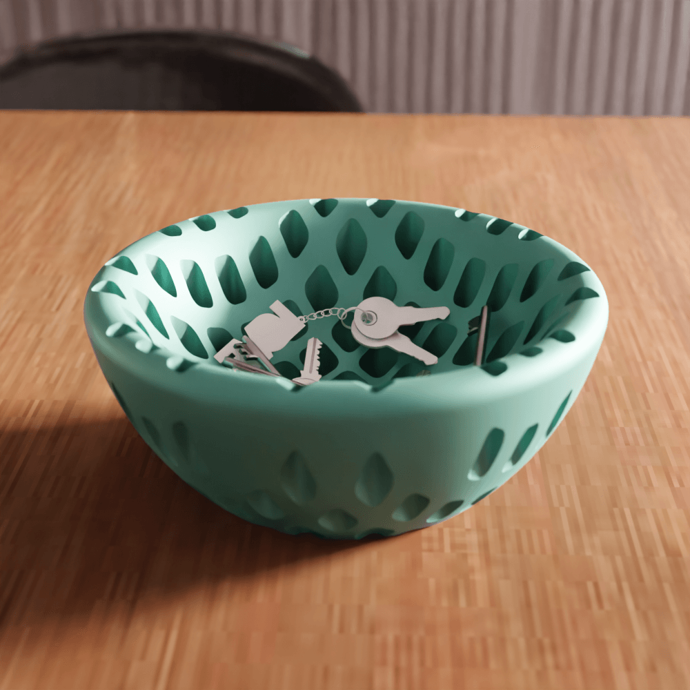Voronoi Geometric Trinket Bowl 3d model