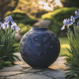 Koi Serenity Vase for Zen-Themed Home Decor 3d model