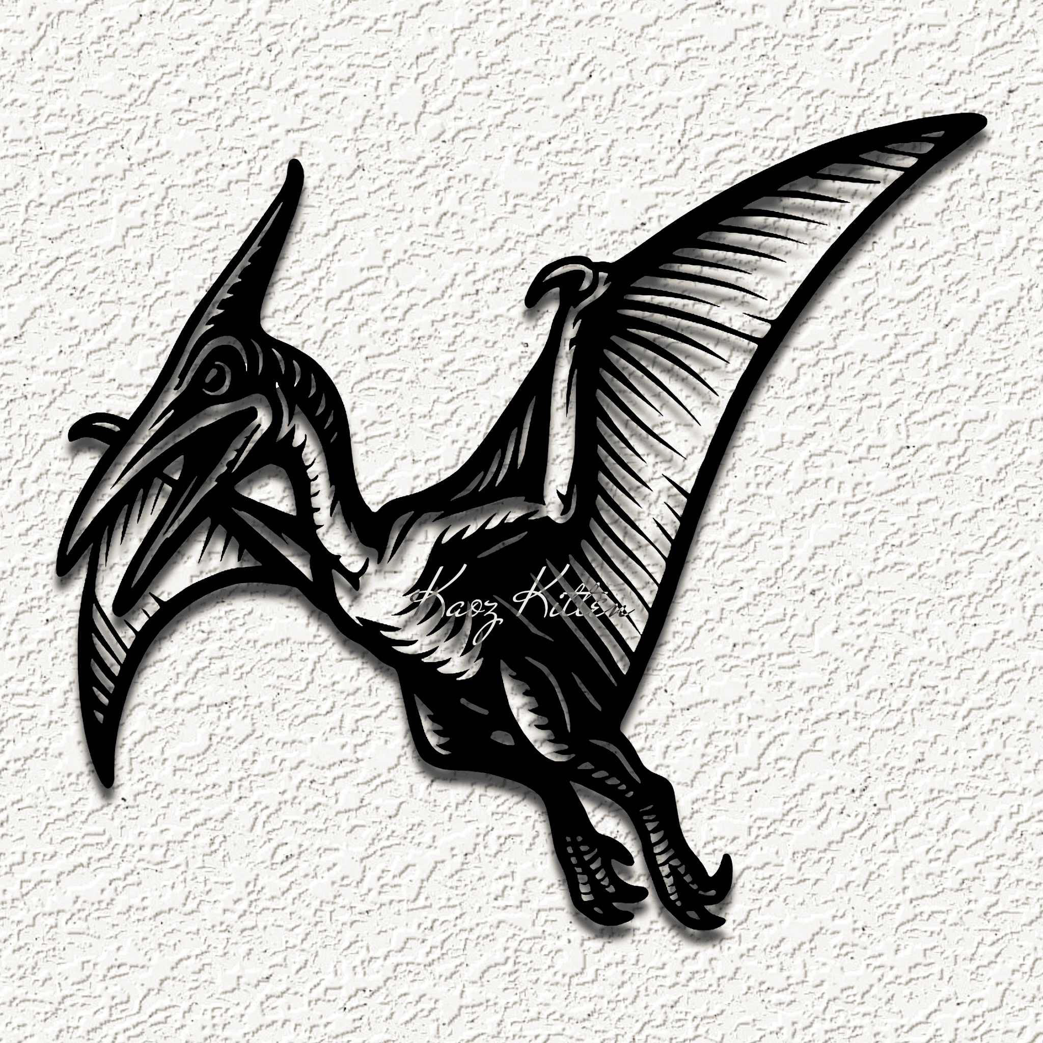 pteranodon flying dinosaur wall art home decor 3d model