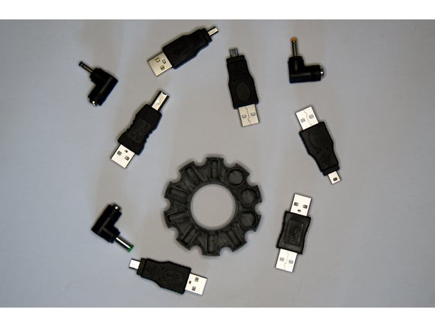 Modular USB Adapter Holder 3d model