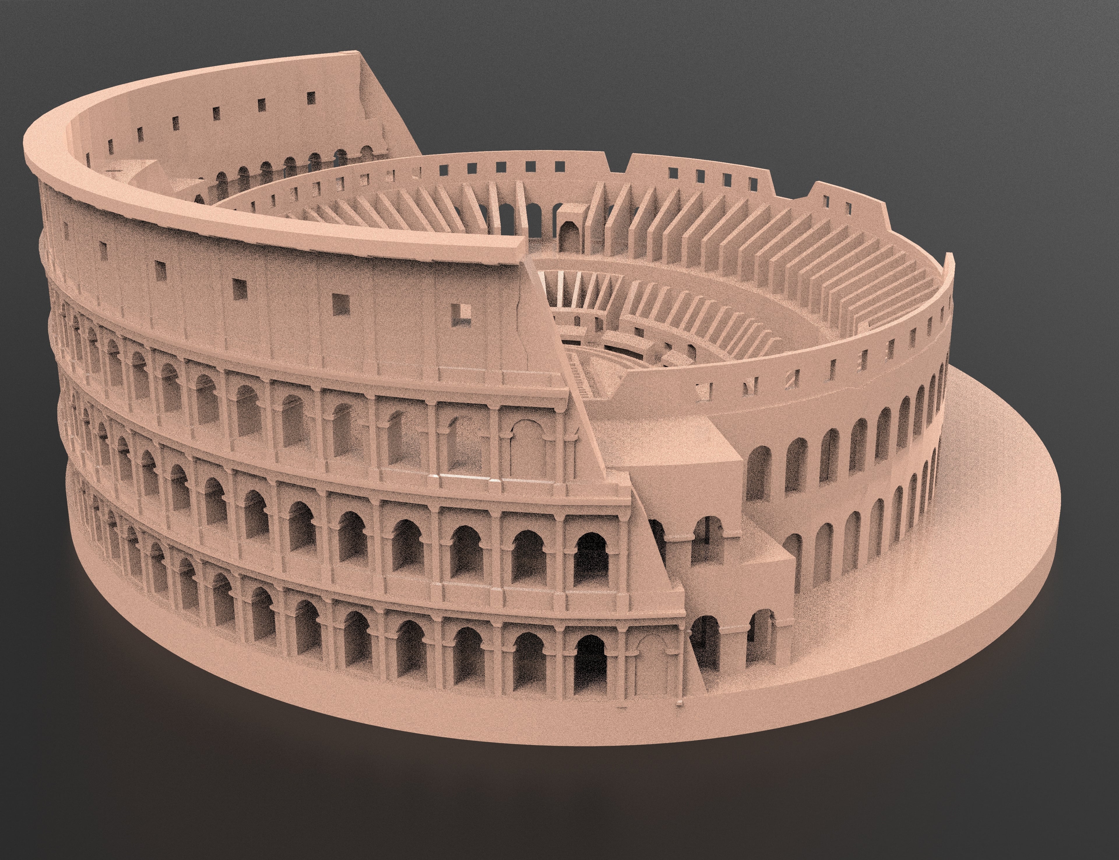 3D design of the iconic Colosseum in Rome 3d model