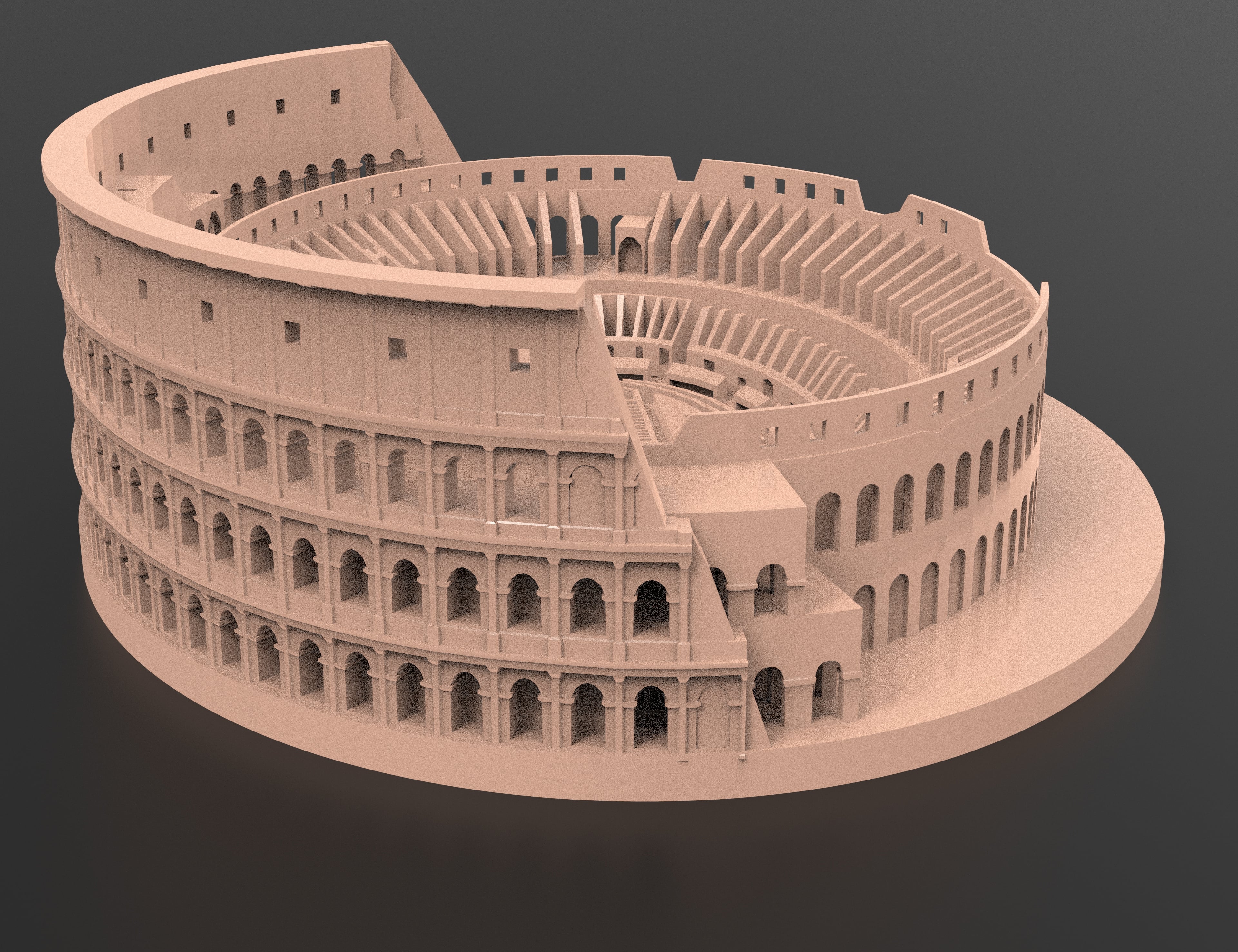 3D design of the iconic Colosseum in Rome 3d model