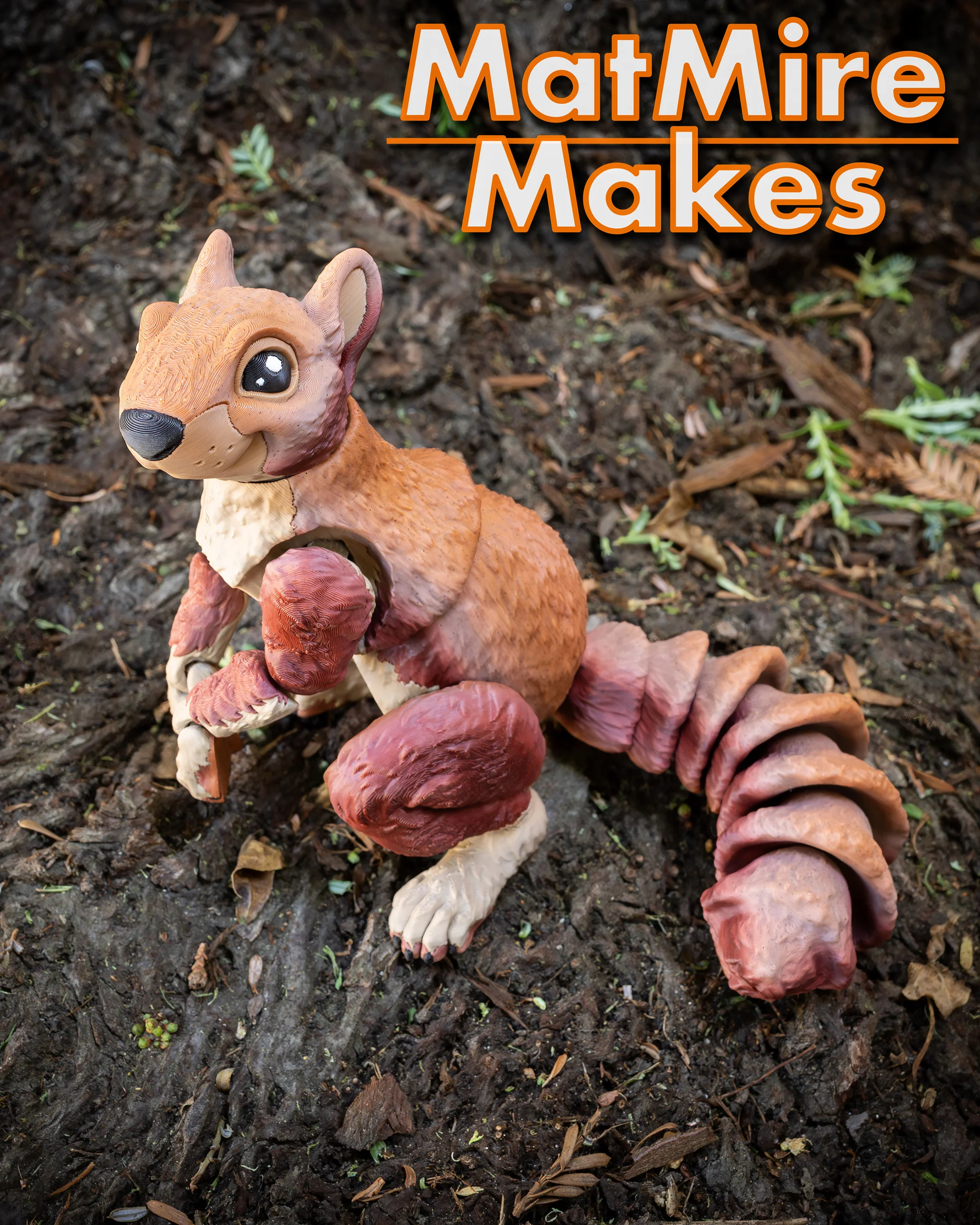 Squirrel, plus Santa Hat version - Articulated Figure 3d model