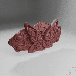 Fern Hair Clip 3d model