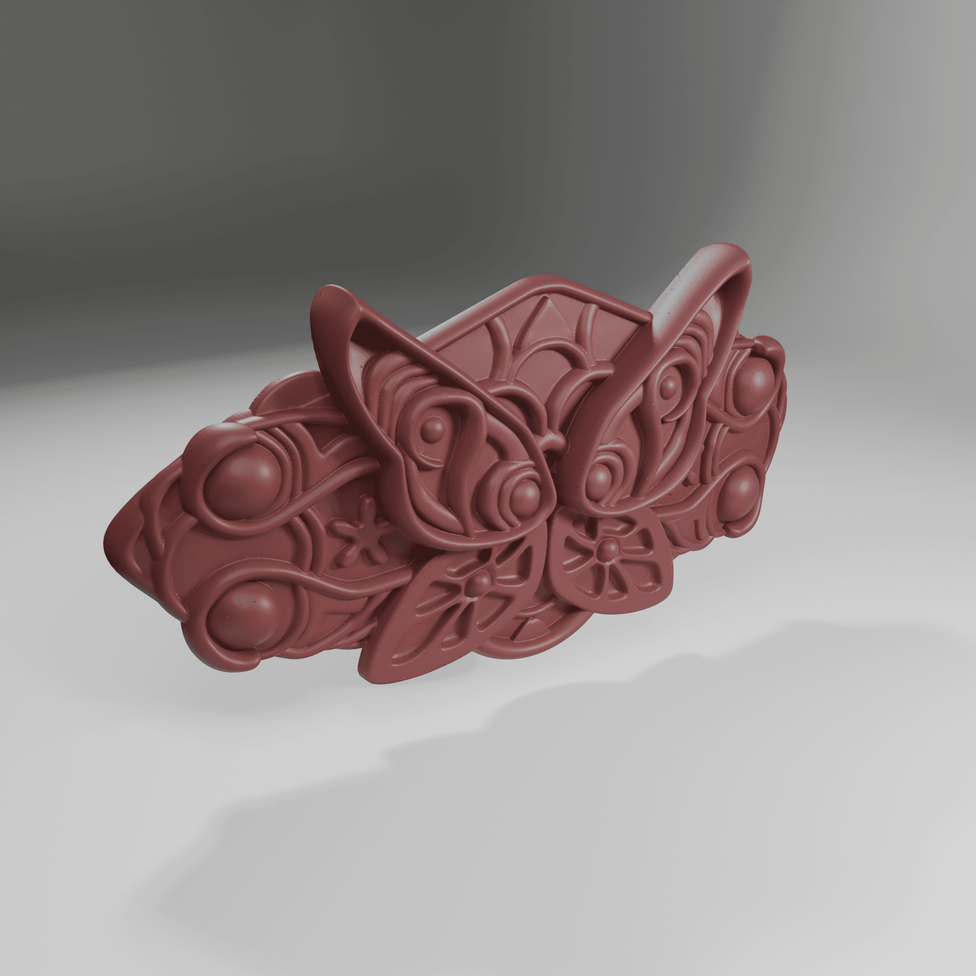 Fern Hair Clip 3d model
