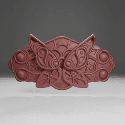 Fern Hair Clip 3d model