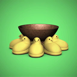 Peep -Bowl Holder 3d model