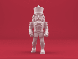 Walking Nutcracker Soldier – 3D Printable Christmas Figurine in Motion Pose 3d model