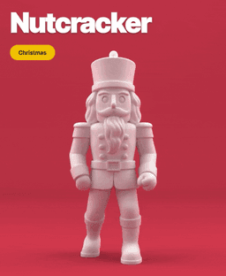 Walking Nutcracker Soldier – 3D Printable Christmas Figurine in Motion Pose 3d model