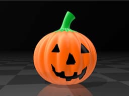 pumkin halloween deko / closed - hollow 3d model