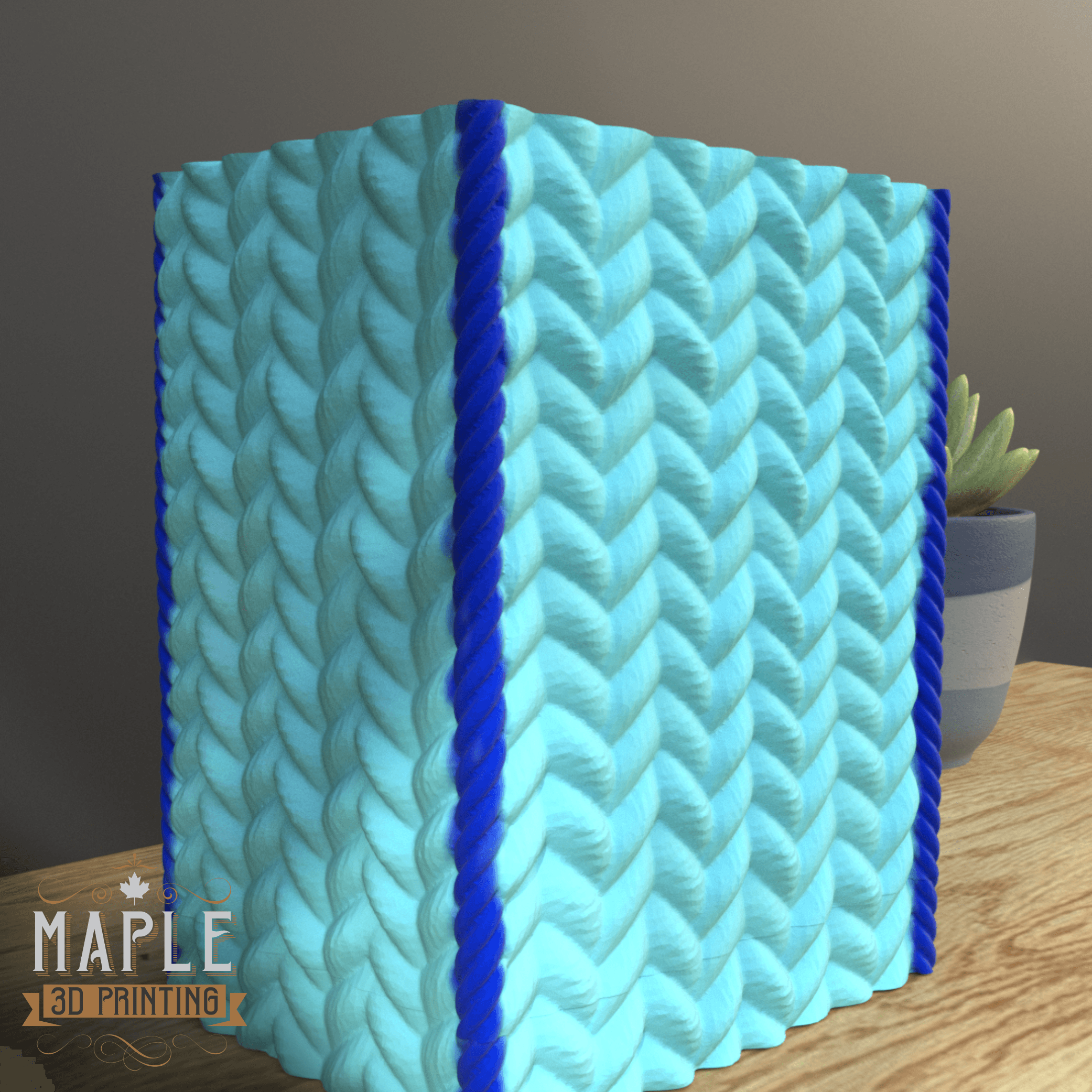 TCG Deck Box - Knit - Support Free 3d model