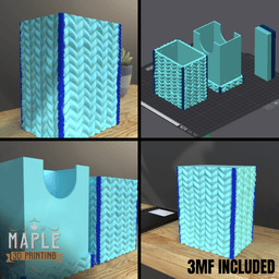 TCG Deck Box - Knit - Support Free 3d model