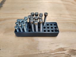 Gridfinity - M6 and 1/4" bolt holder 3d model