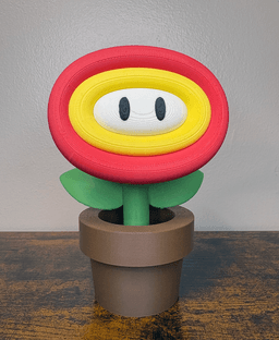 Fire Flower Potted Plant 3d model