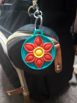 Flower Keychain 3d model