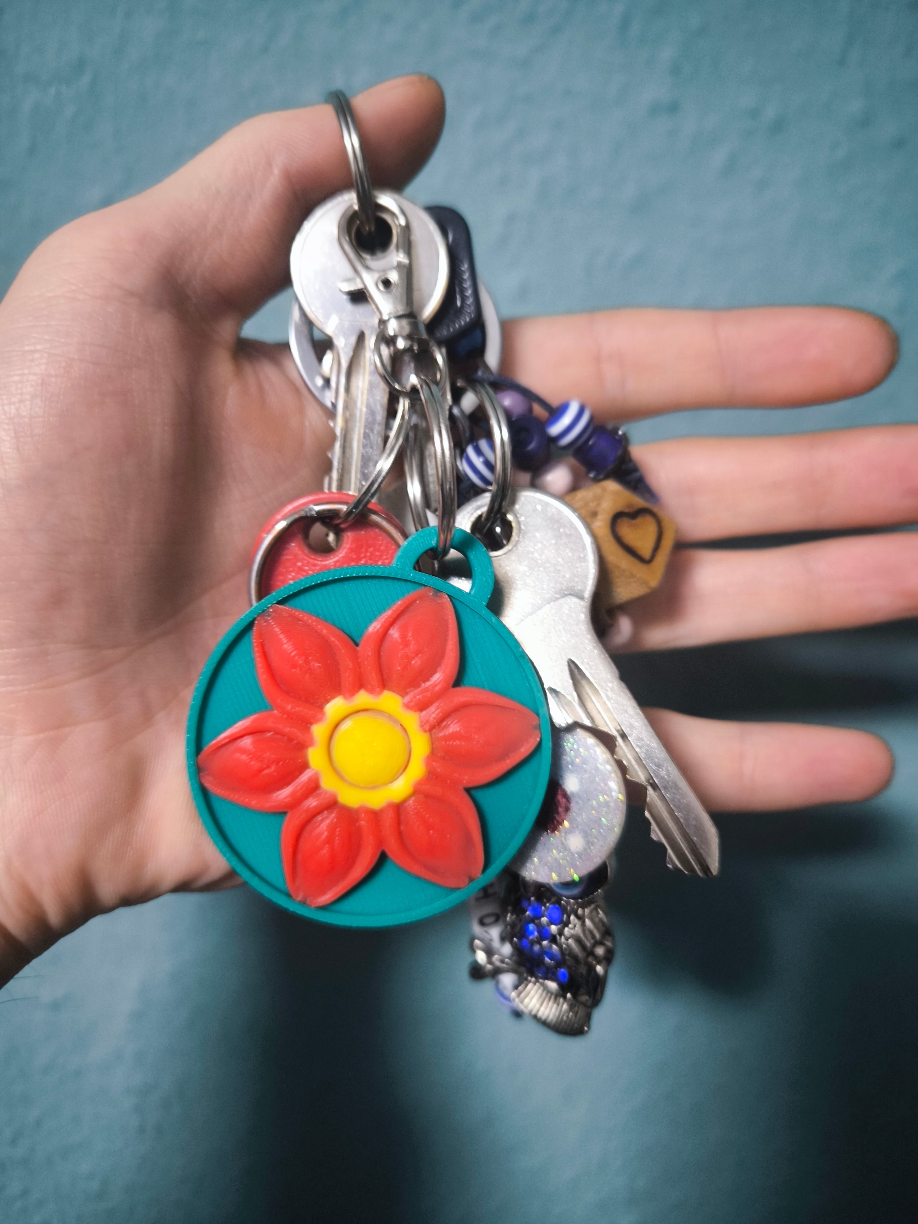 Flower Keychain 3d model