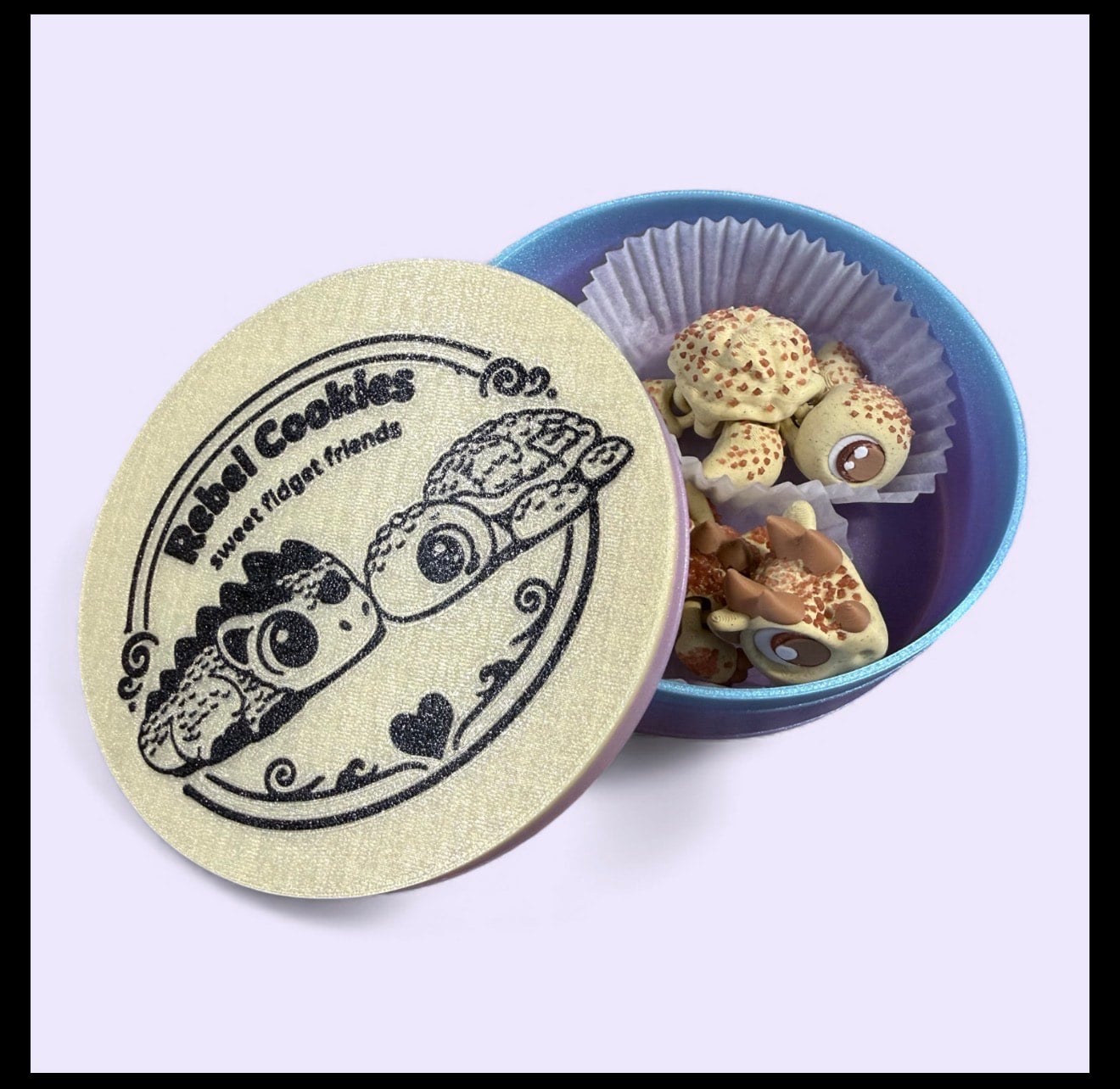 Rebel Cookie Friends - Peanut Butter Blossom Dragon and Sugar Cookie Turtle 3d model