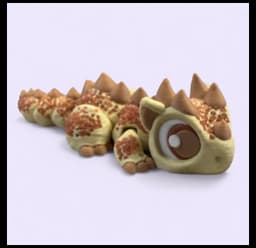 Rebel Cookie Friends - Peanut Butter Blossom Dragon and Sugar Cookie Turtle 3d model