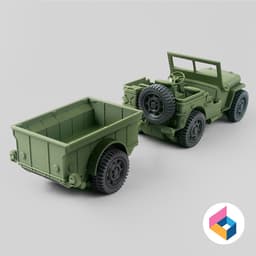 Foldable Jeep Trailer 3d model