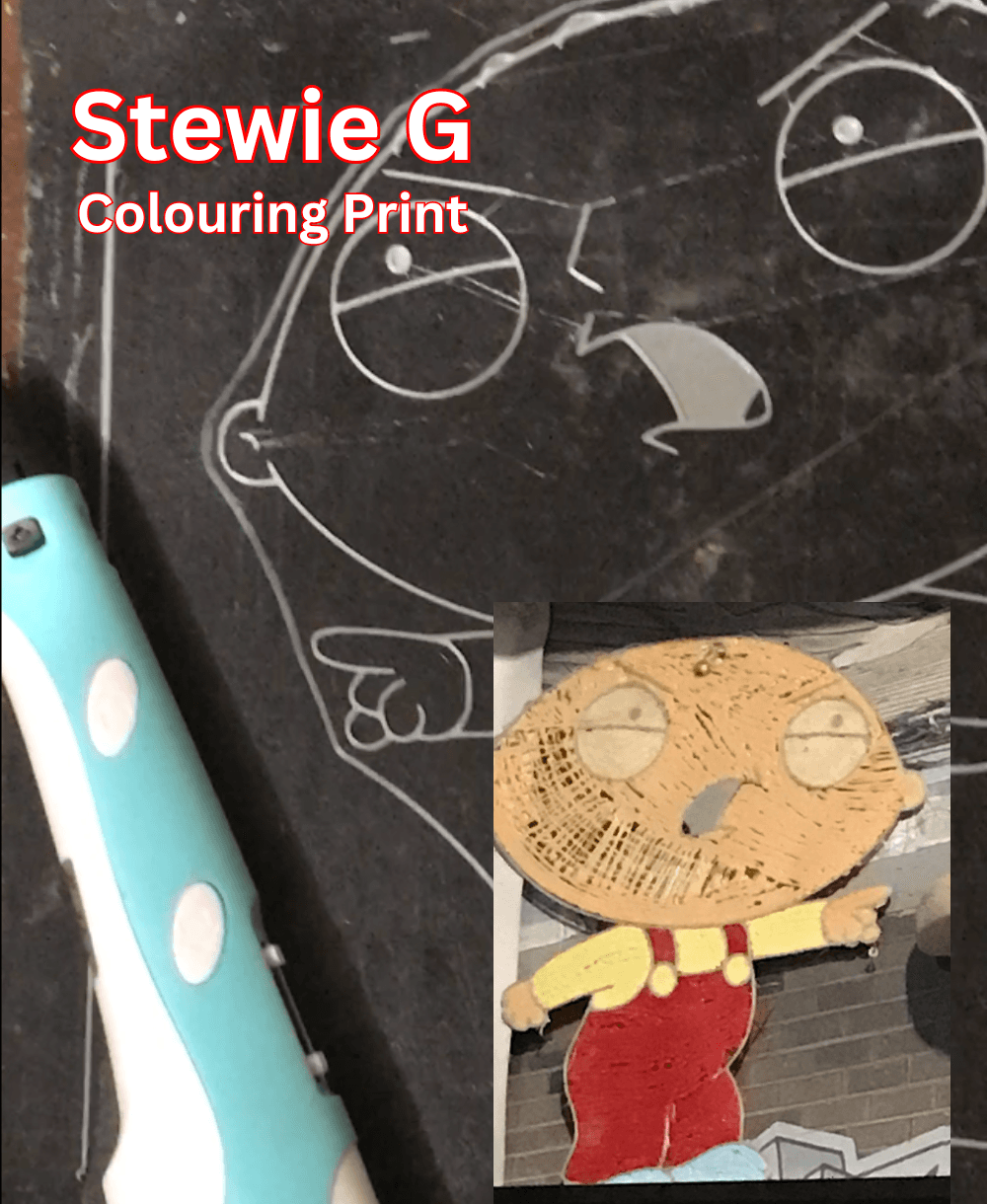 Stewie G. 3D Pen colouring print 3d model