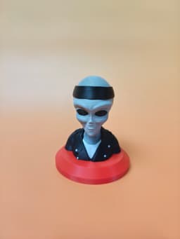 Rebel Biker Grey Alien Bust 3d model